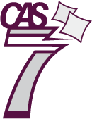 casseven number seven logo in grayscale
